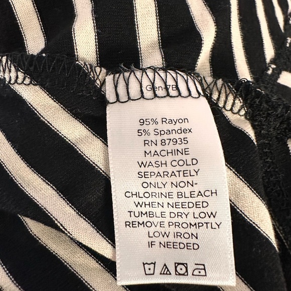 LOGO tunic Shirt Womens 2X Black Striped Flowy Long Sleeve Lagenlook #1696 - Picture 5 of 7